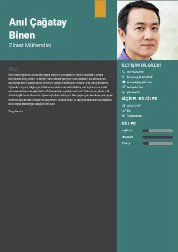 Ziraat Mühendisi Cv Örnekleri cv indir